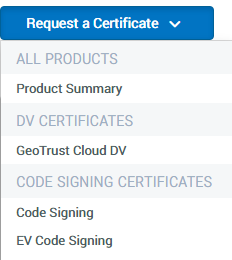 digicert Request a Certificate