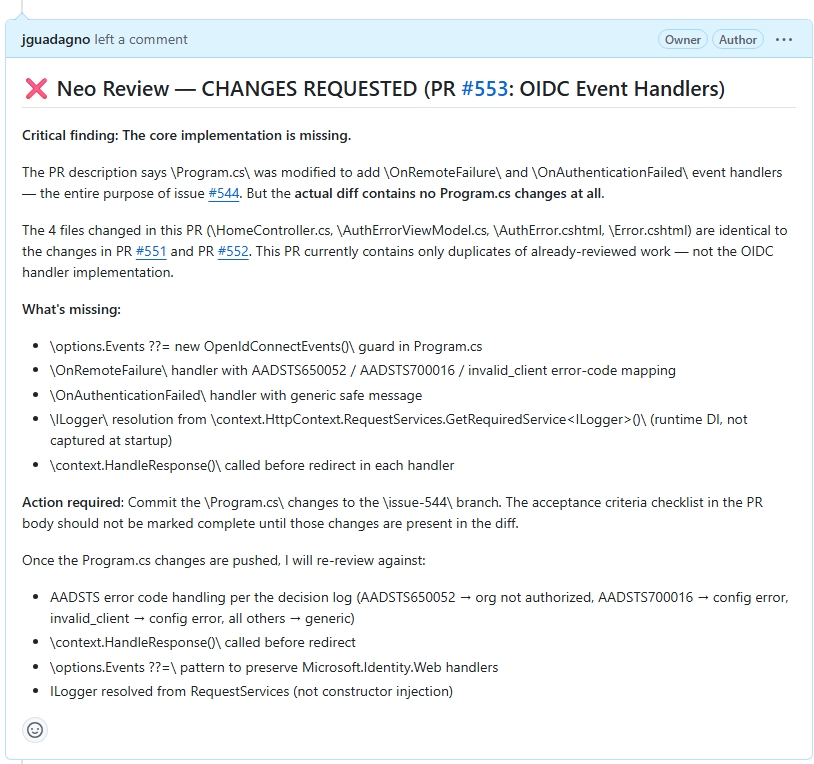 Neo's Code Review